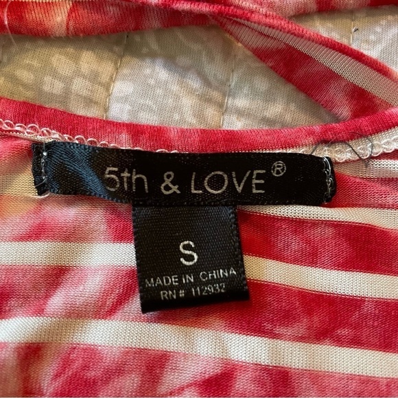 5th & Love Red White Stripe Sleeveless Swimsuit Coverup Dress Small - Picture 6 of 10